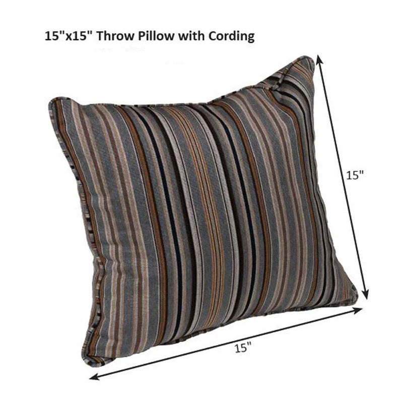 15” x 15” Corded Throw Pillow