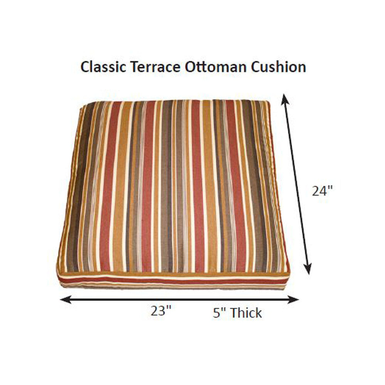 Classic Terrace Ottoman Cushion