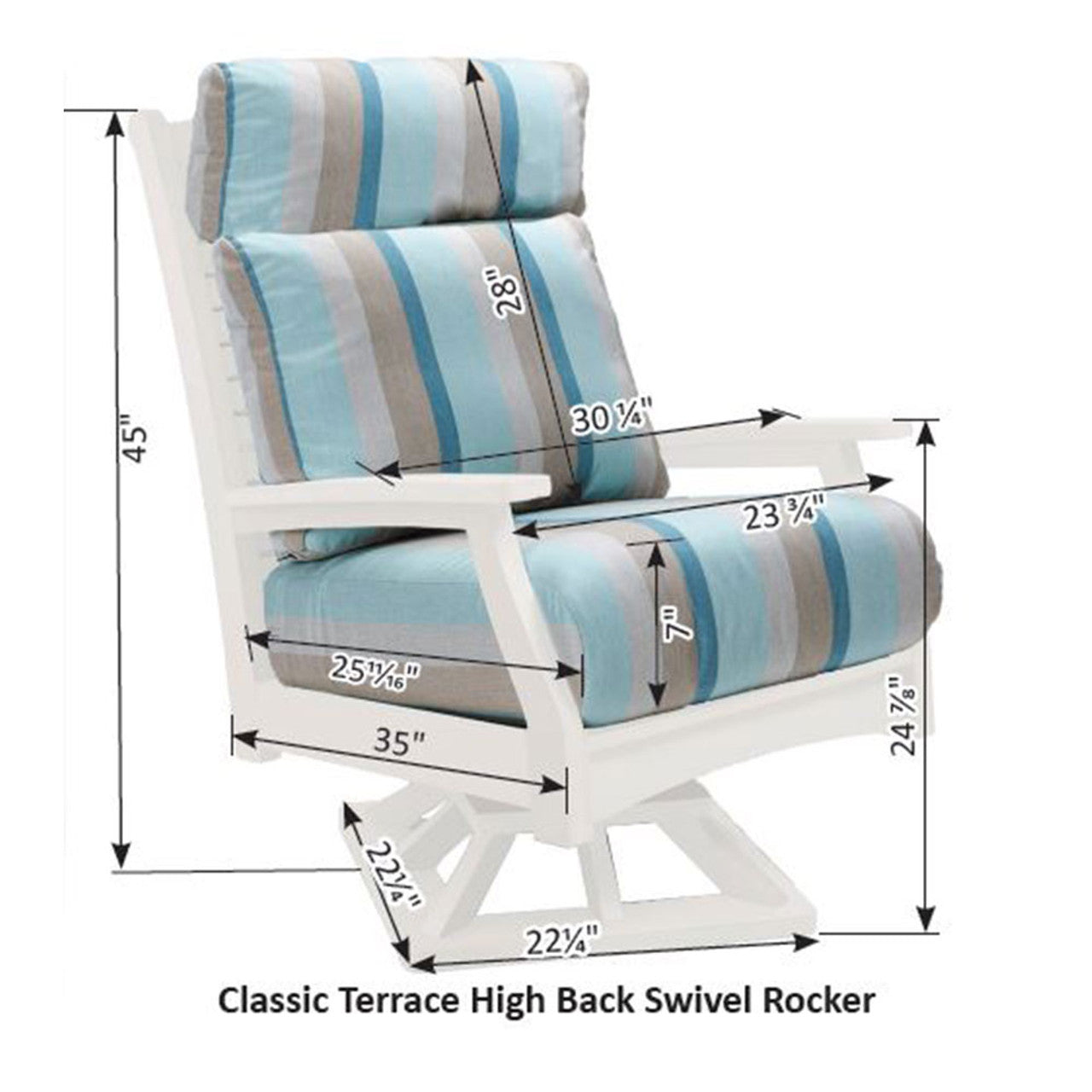Classic Terrace High Back, Back Cushion