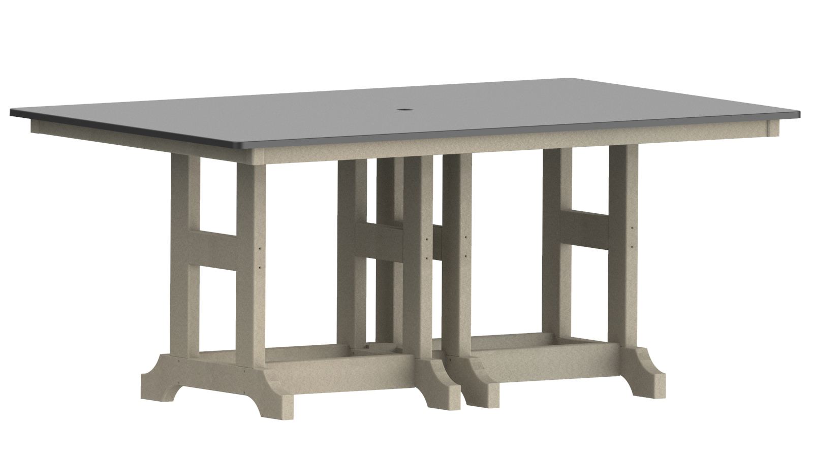 Garden Classic 44" x 72" Hammered Rectangular Bar Table
