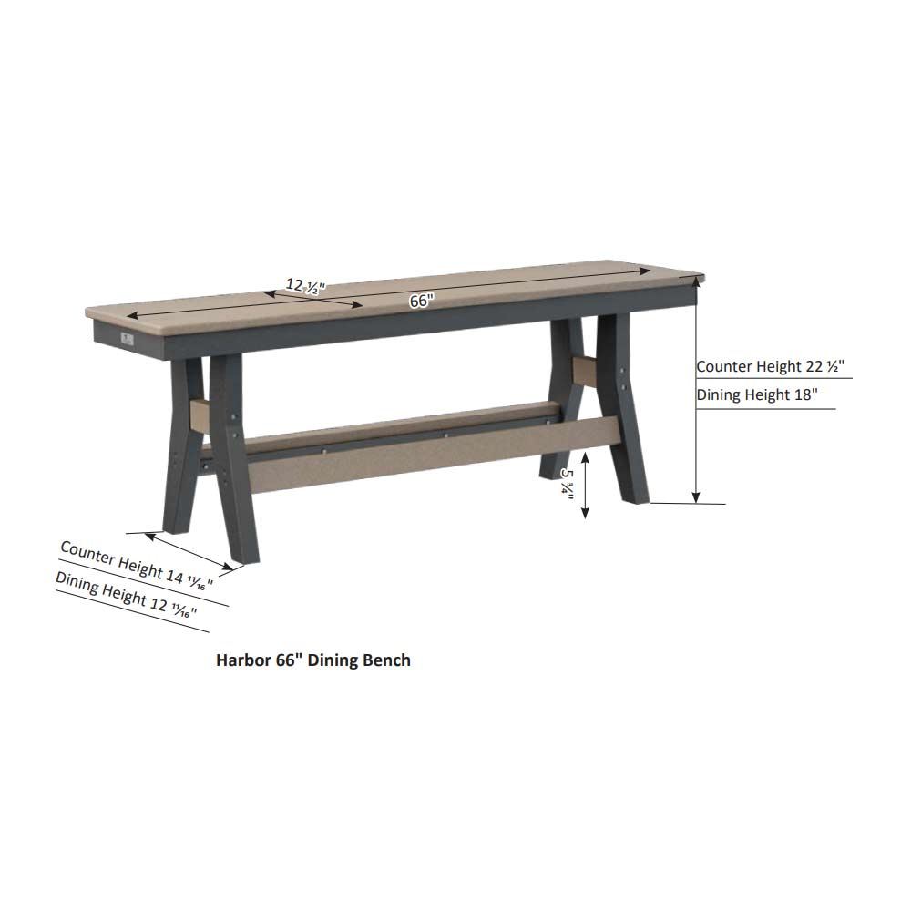Harbor 66" Dining Bench