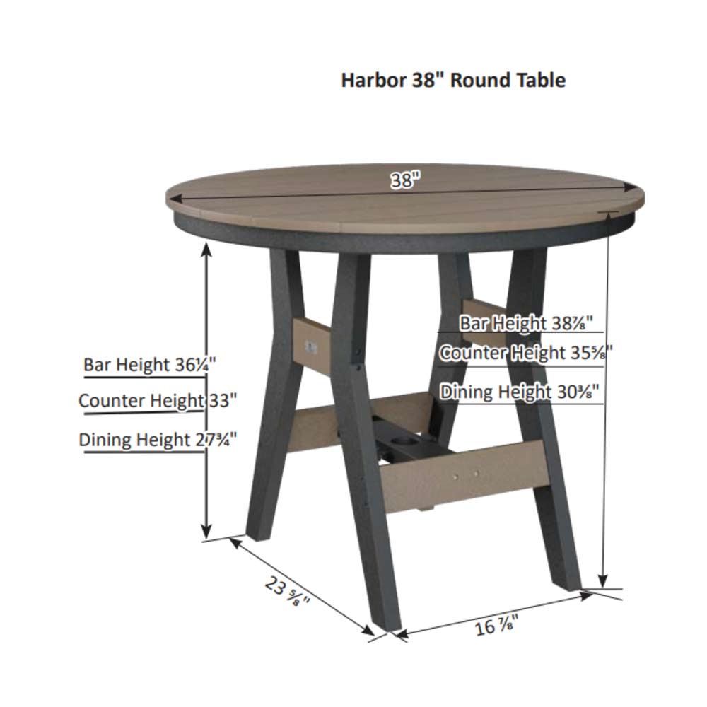 Harbor 38" Hammered Round Counter Table
