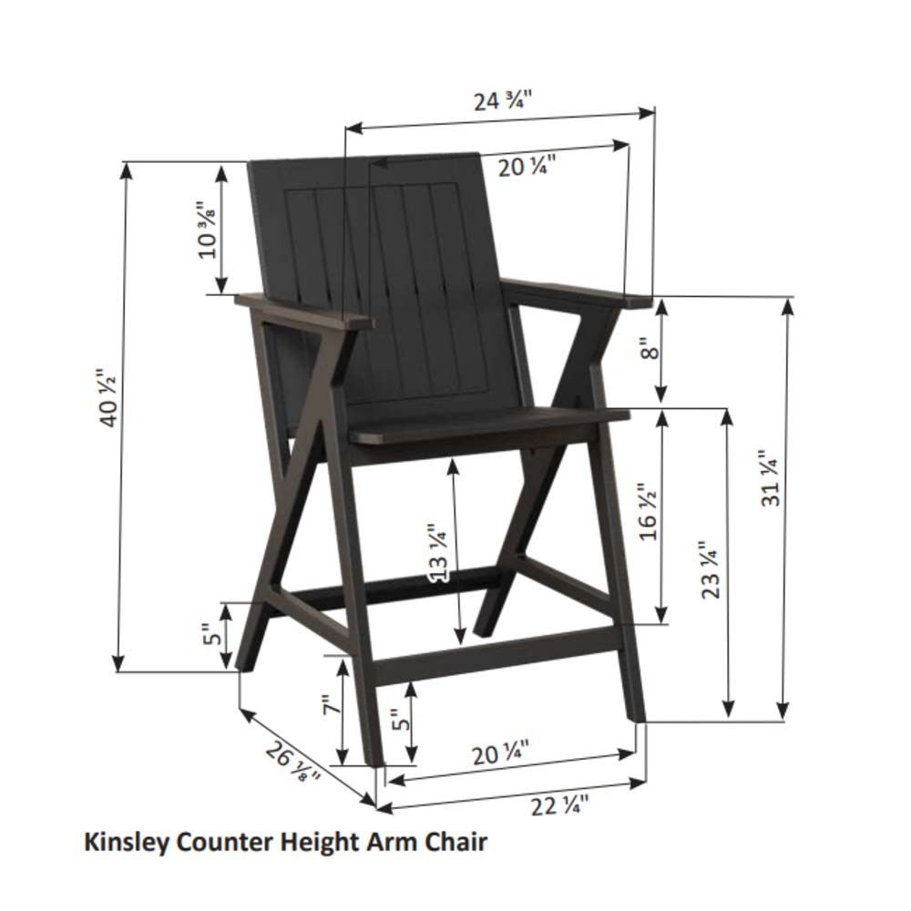 Kinsley Counter Arm Chair
