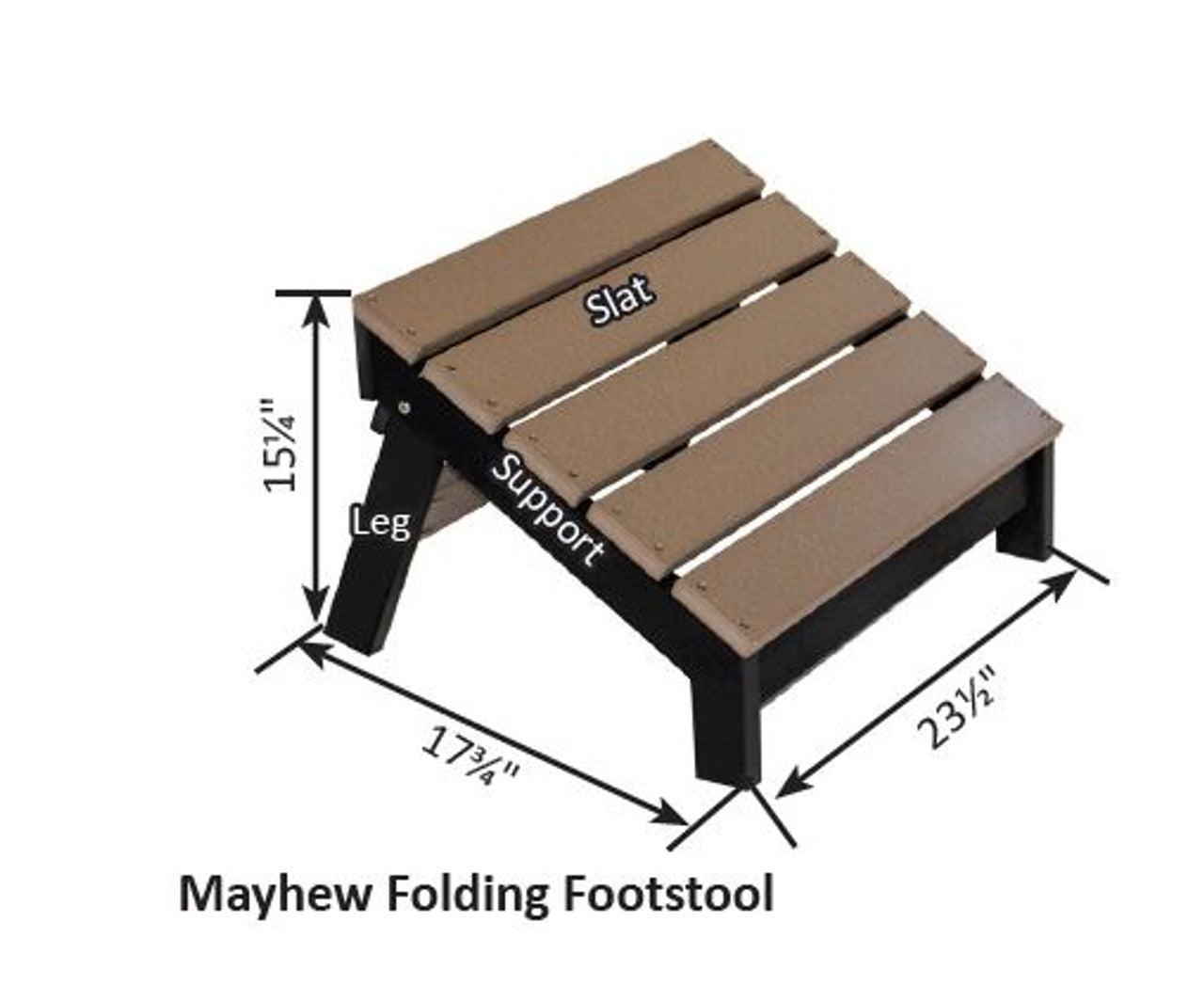 Mayhew Adirondack Folding Footstool