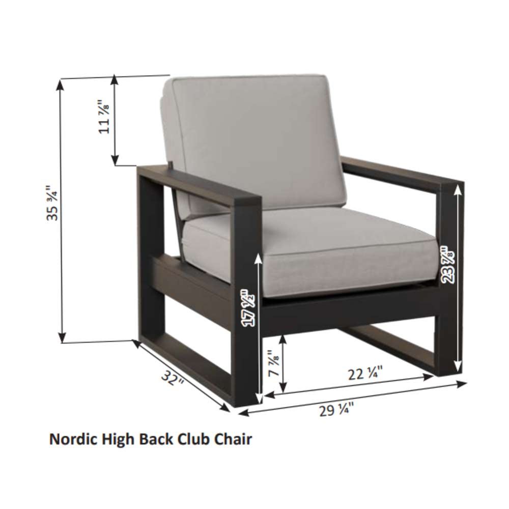 Nordic High Back Club Chair
