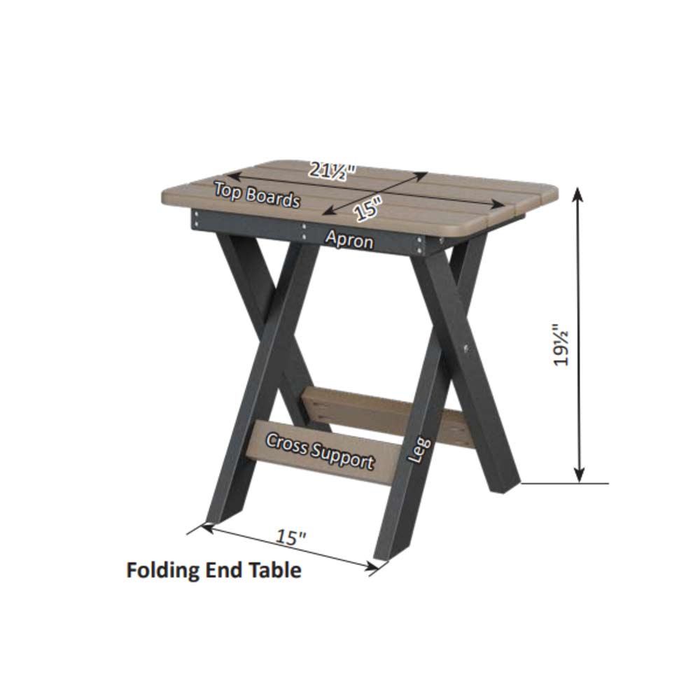 HDPE Folding End Table
