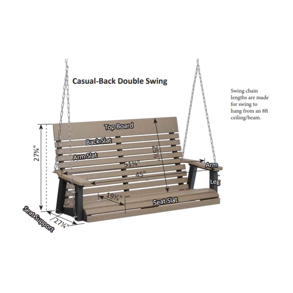 Casual-Back Double Swing (Zinc Chains)