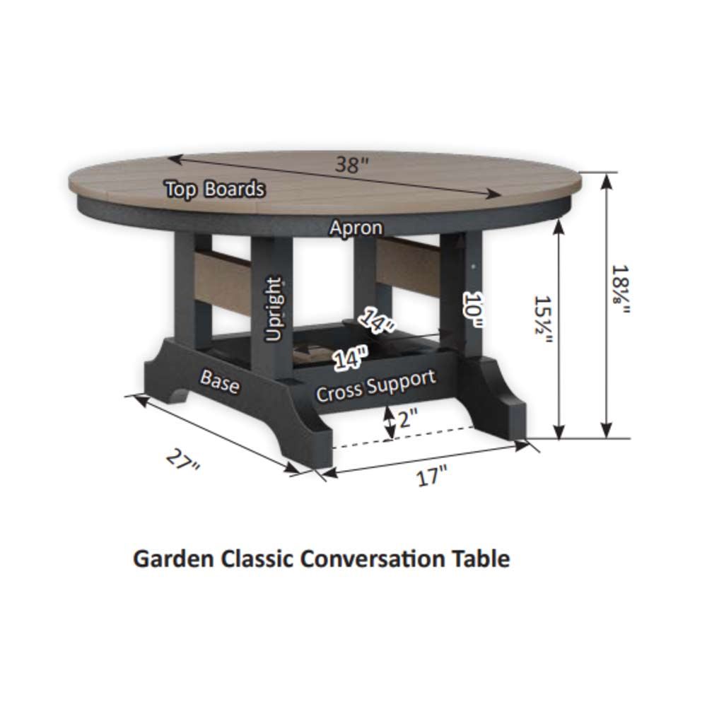 38" Round Conversation Table