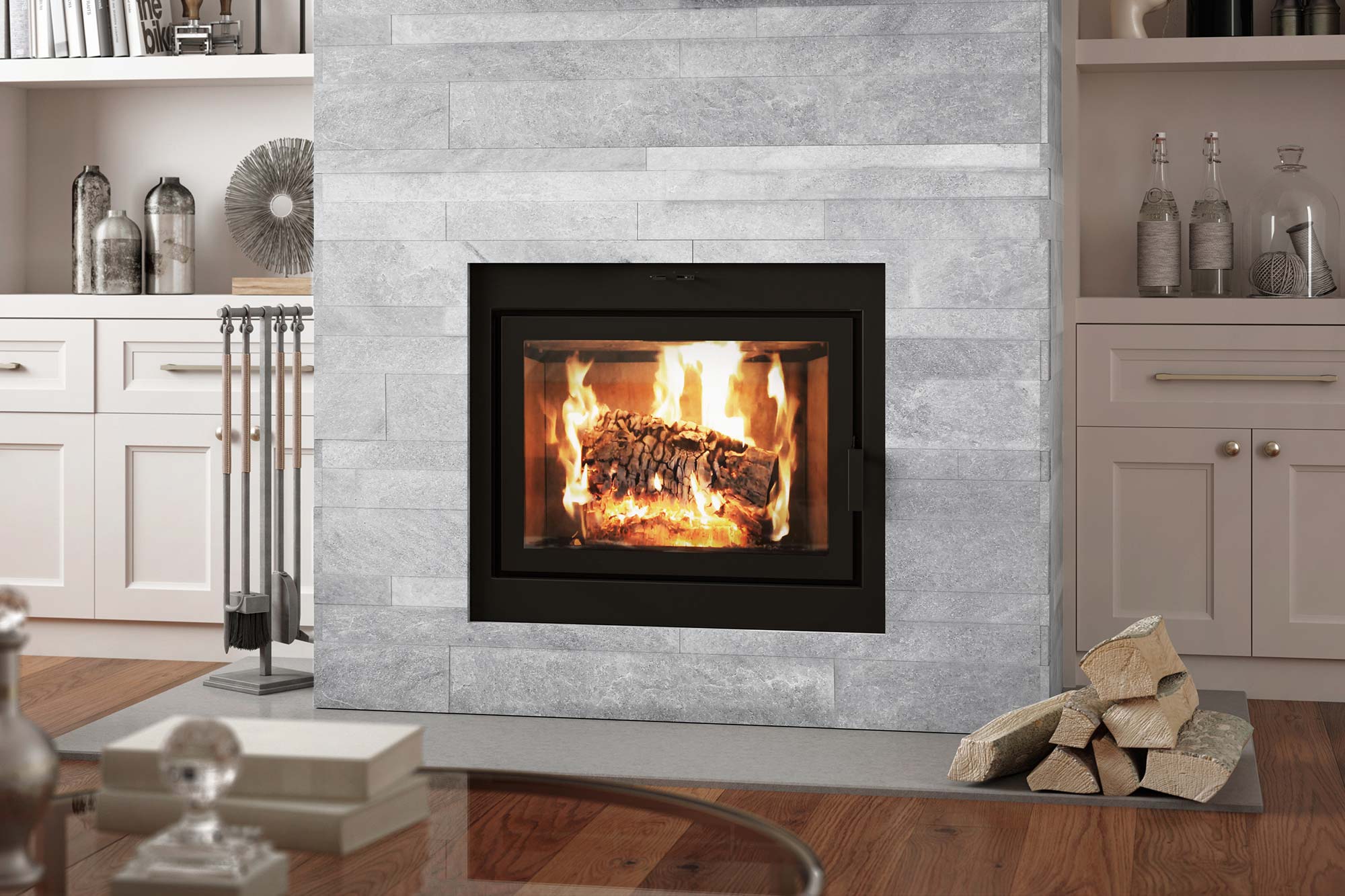 Ambiance Elegance Clean Face Wood Fireplace