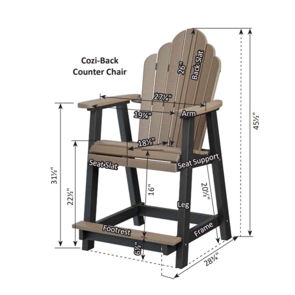 Cozi-Back Counter Chair
