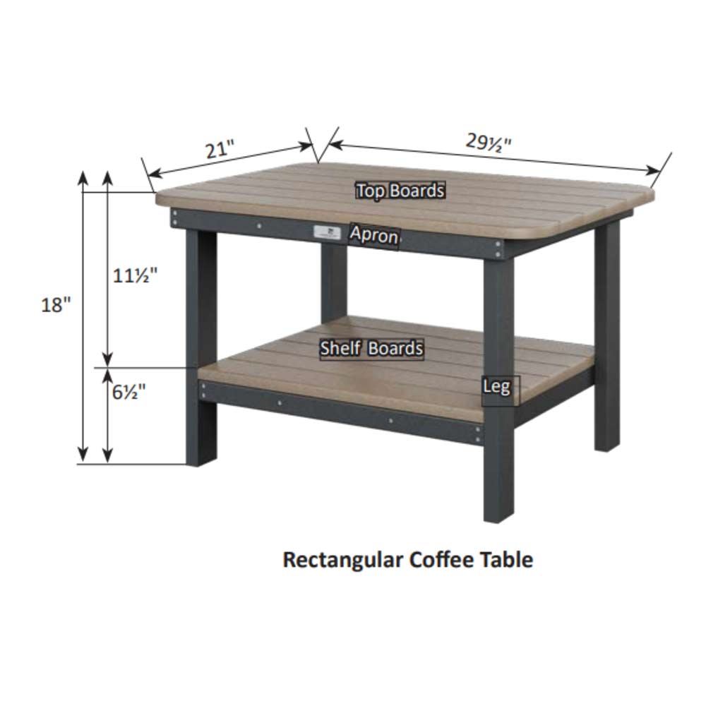 HDPE Rectangular Coffee Table