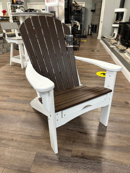 TRU180 Adirondack with Slide-Out Ottoman Brown/White