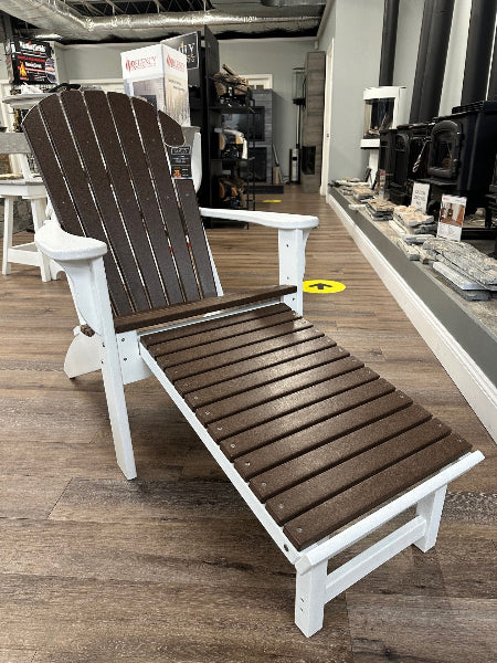 TRU180 Adirondack with Slide-Out Ottoman Brown/White