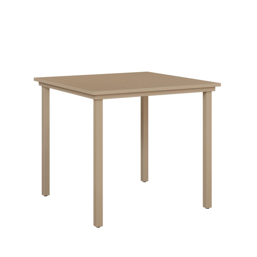 Vida 44" Aluminum Square Bar Table with Umbrella Hole