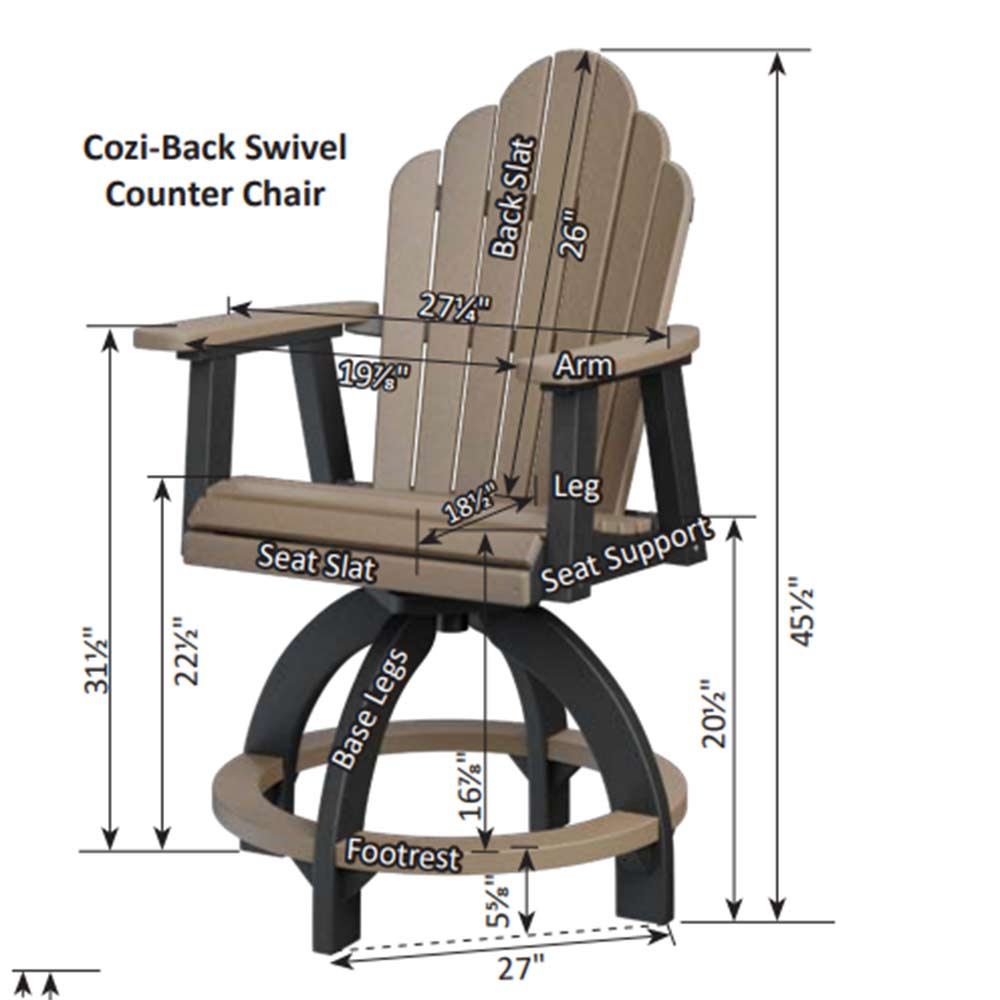 Cozi-Back Swivel Counter Chair